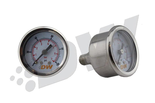 DeatschWerks 0-100 PSI 1/8in NPT Mechanical Fuel Pressure Gauge - Jinnspeed